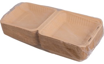 КОРОБКА ДЛЯ УЖИНА ДЛЯ БУРГЕРОВ САХАРНОГО Тростника 24x23x8,5 50 шт.