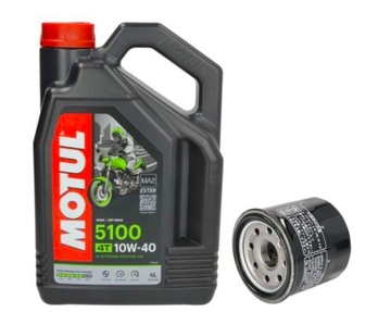Olej silnikowy MOTUL 5100 10W40 4L +filtr oleju HF HF303 303 ORYGINAL