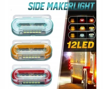 10 светодиодных габаритных фонарей 3LED 12В/24В