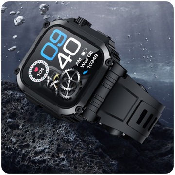 SMARTWATCH MĘSKI ZEGAREK FUNKCJA GPS ROZMOWY POLSKIE MENU CIŚNIENIE 410mAh