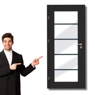 Drzwi Loftowe Przylgowe Voster 70cm Piano 10 z Klamką