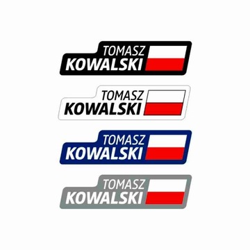 НАКЛЕЙКА НА ВЕЛОСИПЕД НАЗВАНИЕ МОТОРА ФАМИЛИЯ ПОЛЬСКИЙ ФЛАГ