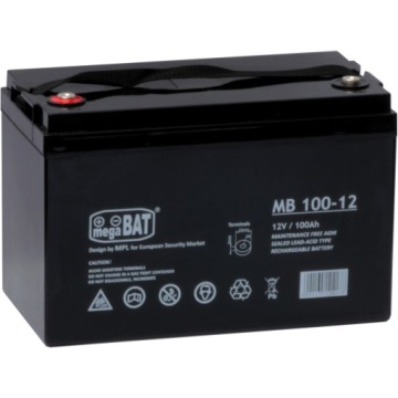 Сильная батарея VRLA AGM 28,8 кг megaBAT 12 В 100 Ач для МОНИТОРИНГА СИГНАЛИЗАЦИИ ИБП
