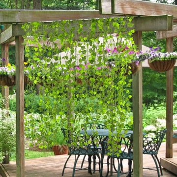 ИСКУССТВЕННЫЙ ПЛЮЩ ДЛЯ ЗАБОРА БАЛКОНА ТЕРРАСЫ ЗАБОРА ЛИСТЬЯ 25М 12ШТ.