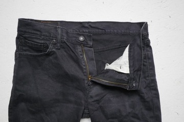 Levis 511 krótkie spodenki jeansowe vintage czarne stretch | 33