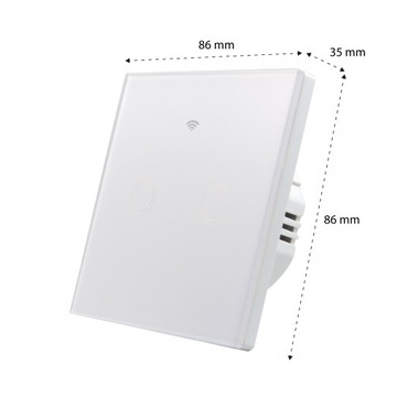 Светодиодный стеклянный выключатель света сенсорный Wi-Fi Tuya