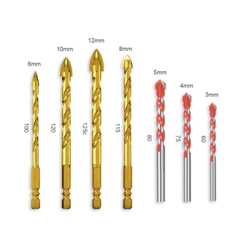 Набор сверл по стеклу, керамической плитке, 7 шт.
