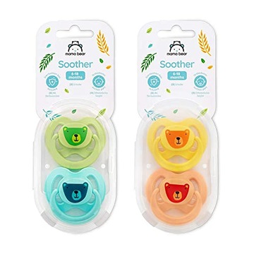 Соска силиконовая Mama Bear 6-18 месяцев 4 шт.