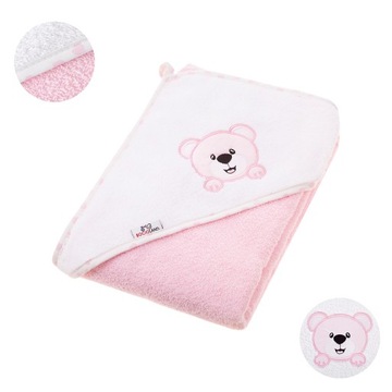 Okrycie kąpielowe 100x100 ręcznik bawełna 100% róż