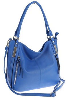 Grace bags Torebka Damska niebieska listonoszka worek Lh2317 blue