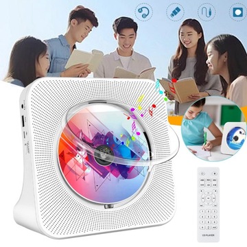 PRZENOŚNY ODTWARZACZ CD BLUETOOTH, Z GŁOŚNIKAMI HIFI, Z PILOTEM, RADIA FM