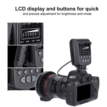 ZESTAW BŁYSKOWY PIERŚCIENIOWY DO FOTOGRAFII MAKRO MEIKE FC-100