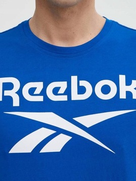 KOSZULKA męska REEBOK 100071174 bawełniana L niebieska