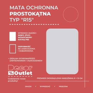 Dekoracyjna mata - podkładka pod fotel 120x90 Białe króliki ozdobna
