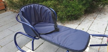 ПОЛЬСКИЕ БАЗОВЫЕ САНКИ + СПИНКА + ТОЛСТЫЙ МАТРАС С РЕМНЯМИ + ПОДНОГКИ