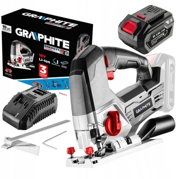 GRAPHITE WYRZYNARKA AKUMULATOROWA 58G011 DREWNA METALU 18V LI-ION + 6Ah