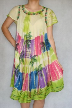 BOHO piękna sukienka indyjska wiosna lato L/XL