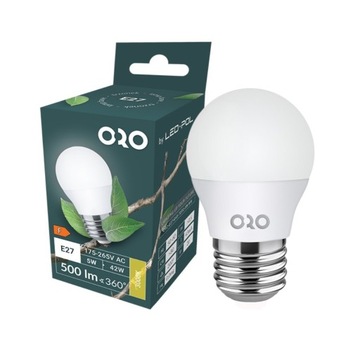 Żarówka LED kulka E27 5W barwa ciepła 500lm WYDAJNA Led-pol