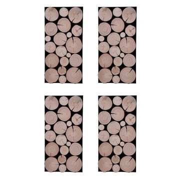 PANELE DEKORACYJNE AŻUROWE, PLASTRY SOSNOWE 4SZT