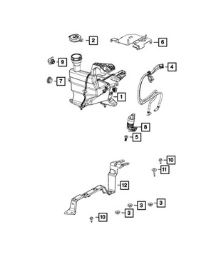 БАЧОК ОМЫВАЮЩЕЙ ЖИДКОСТИ JEEP WRANGLER 68444813AB