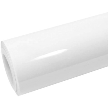 МЕБЕЛЬНЫЙ ШПОН ФОЛЬГА ДЛЯ ДВЕРЕЙ МЕБЕЛЬ БЕЛАЯ ГЛЯНЦЕВАЯ 50СМ*152см САМОКЛЕЯЩАЯСЯ