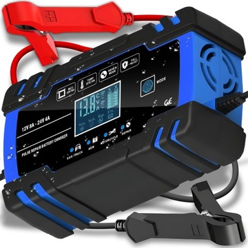 Prostownik AUTOMATYCZNY SAMOCHODOWY FUNKCJA NAPRAWY DO AKUMULATORÓW 12V 24V