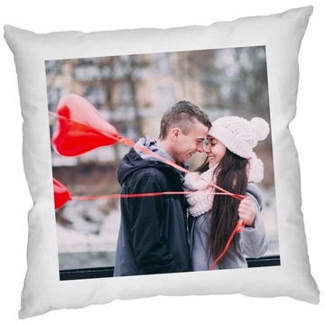PODUSZKA ZE ZDJĘCIEM PODUSZKA Z WŁASNYM ZDJECIEM PREZENT NA WALENTYNKI