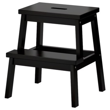 IKEA BEKVAM taboret ze schodkiem 50 cm, czarny