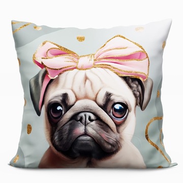 PUG Poduszka z wypełnieniem silikonowym dwustronna MICROFIBRA 40x40cm