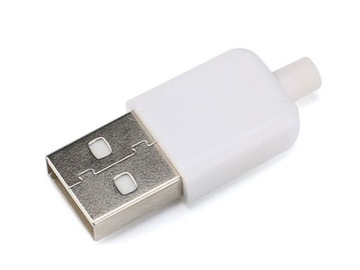 Wtyczka WTYK USB A 2.0 BIAŁY na przewód