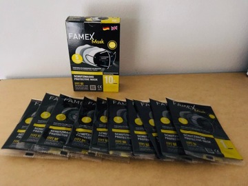 10 x Maska przeciwpyłowa FAMEX FFP2 5 warstw