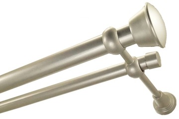 Karnisz metalowy fi 25+19 podwójny 1,2 m bez żabek