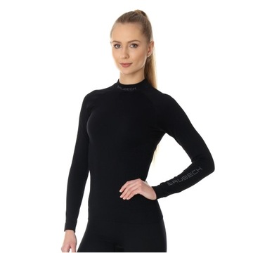 Brubeck damska bluza Extreme Thermo - czarna XL