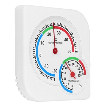 TERMOMETR HIGROMETR ANALOGOWY WILGOTNOŚCIOMIERZ DO TERRARIUM WEWNĘTRZNY