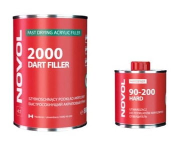 Novol Szybkoschnący podkład akrylowy 2000 Dart Filler SZARY 1L