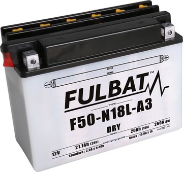 Akumulator Fulbat Y50-N18L-A3 DRY 12V 21.1Ah 260A