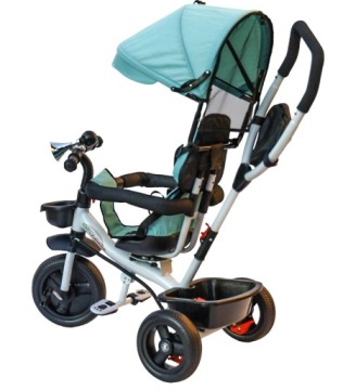 ТРЕХКОЛЕСНЫЙ ВЕЛОСИПЕД СВОБОДНЫЕ КОЛЕСА 360 РЕМНИ КОЛЯСКА ПОВОРОТНОЕ СИДЕНЬЕ