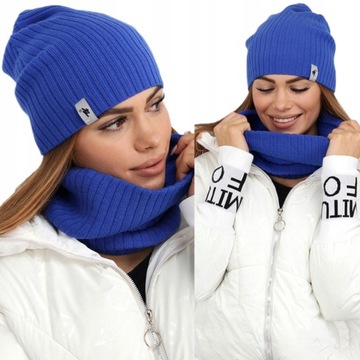 CZAPKA SMERFETKA BEANIE LEKKA POLSKA CHABROWY 2427