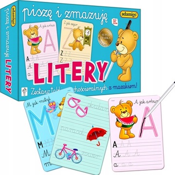 Ćwiczenia Edukacyjne NAUKA Pisania Literek KSIĄŻECZKA Dla Dzieci NAUKOWA