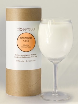 Świeca do masażu naturalna SZCZĘŚCIA CZAS 200g
