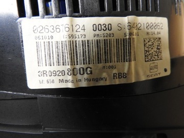 PŘÍSTROJOVÁ DESKA 3R0920800G *** EVROPA ** SEAT EXEO 2.0 TSI