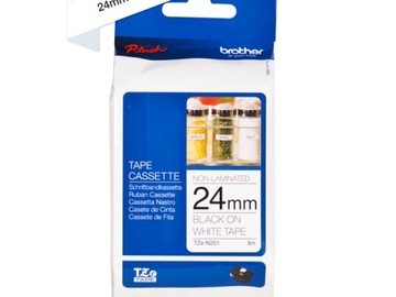 Brother TZEN251 TZE-N251 24mm nielaminowana biała