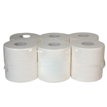 Jumbo Celuloza Biały Papier Toaletowy 12 sztuk
