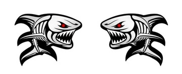 NAKLEJKA MAŁA RYBA NA ŁÓDKĘ ŁÓDŹ AUTO 15 cm