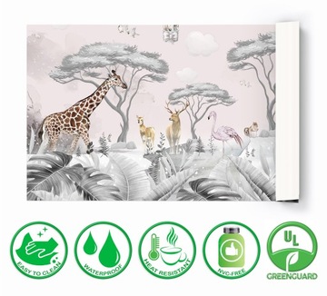 защитный коврик для ребенка, животные, 90х45