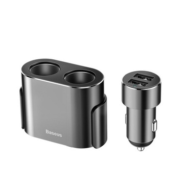 Rozdzielacz/Rozgałęźnik samochodowy 2xUSB 3.1A
