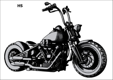 Duży TATUAŻ Tymczasowy MOTOCYKL chopper harley davidson motor retro vintage