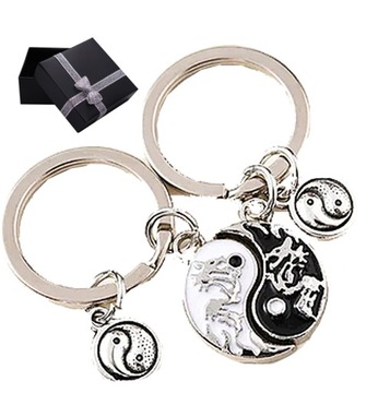 BRELOK 2 PRZYJACIÓŁEK YING YANG SMOKI DRAGON 2 SZT PUDEŁKO GRATIS C3365