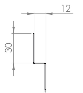 Планка для переднего поддона, черная, 120 см