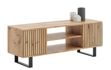 ФОКУС Тумба под ТВ, 135 см, лофт, имитация ламелей Лофт